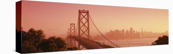 Bay Bridge, Skyline, City, San Francisco, California, USA-null-Stretched Canvas