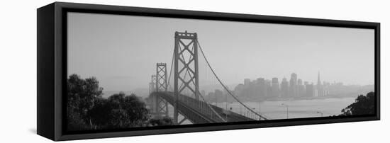 Bay Bridge, Skyline, City, San Francisco, California, USA-null-Framed Stretched Canvas