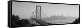 Bay Bridge, Skyline, City, San Francisco, California, USA-null-Framed Stretched Canvas