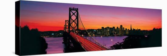 Bay Bridge to San Francisco-null-Stretched Canvas