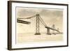 Bay Bridge under Construction-null-Framed Art Print