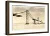 Bay Bridge under Construction-null-Framed Art Print