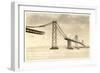 Bay Bridge under Construction-null-Framed Art Print