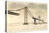 Bay Bridge under Construction-null-Stretched Canvas