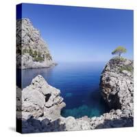 Bay Cala De Sa Calobra, Majorca (Mallorca), Balearic Islands (Islas Baleares)-Markus Lange-Stretched Canvas