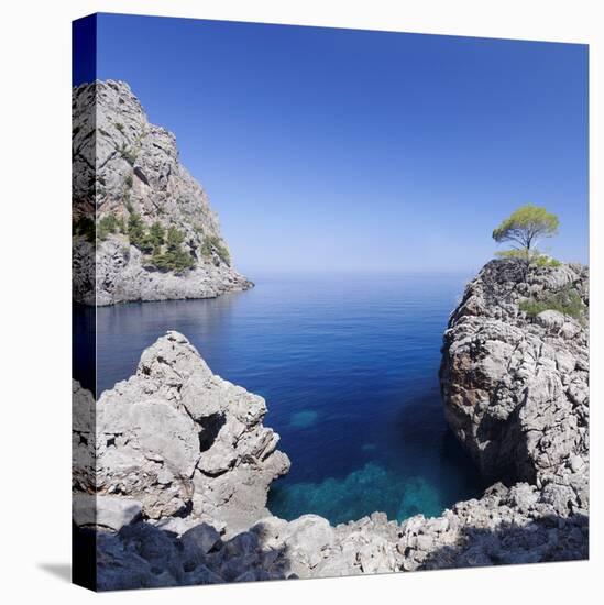 Bay Cala De Sa Calobra, Majorca (Mallorca), Balearic Islands (Islas Baleares)-Markus Lange-Stretched Canvas