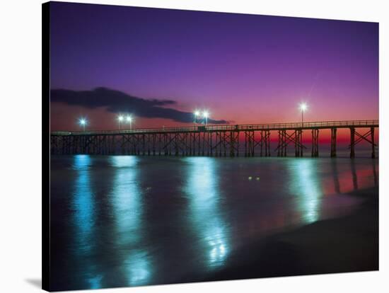 Bay Co.Pier, Gulf of Mexico, Panama City Beach, FL-Jim Schwabel-Stretched Canvas