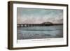 Bay Farm Island Bridge - Alameda, CA-Lantern Press-Framed Art Print