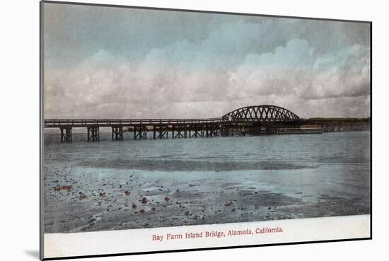 Bay Farm Island Bridge - Alameda, CA-Lantern Press-Mounted Art Print