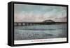 Bay Farm Island Bridge - Alameda, CA-Lantern Press-Framed Stretched Canvas