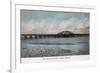 Bay Farm Island Bridge - Alameda, CA-Lantern Press-Framed Premium Giclee Print