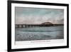 Bay Farm Island Bridge - Alameda, CA-Lantern Press-Framed Premium Giclee Print