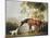 Bay Horse and White Dog-George Stubbs-Mounted Art Print