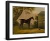 Bay Hunter and a terrior outside a stable, 1805-Edwin W. Cooper-Framed Giclee Print