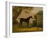 Bay Hunter and a terrior outside a stable, 1805-Edwin W. Cooper-Framed Giclee Print