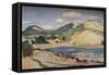 'Bay in the South of France', 1931-Derwent Lees-Framed Stretched Canvas