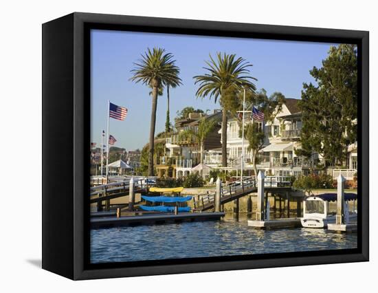 Bay Island in Balboa, Newport Beach, Orange County, California, United States of America, North Ame-Richard Cummins-Framed Stretched Canvas
