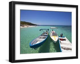 Bay Islands, Roatan, West Bay, Boats, Honduras-Jane Sweeney-Framed Photographic Print