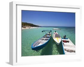 Bay Islands, Roatan, West Bay, Boats, Honduras-Jane Sweeney-Framed Photographic Print