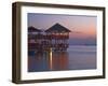 Bay Islands, Roatan, West End, Fosters Bar and Restaurant at Sunset, Honduras-Jane Sweeney-Framed Photographic Print