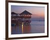 Bay Islands, Roatan, West End, Fosters Bar and Restaurant at Sunset, Honduras-Jane Sweeney-Framed Photographic Print