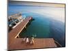 Bay Islands, Utila, Children Play on Jetty Outside Cafe Mariposa, Honduras-Jane Sweeney-Mounted Photographic Print