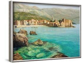 Bay Near Old Budva-kirilstanchev-Framed Art Print