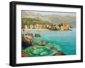 Bay Near Old Budva-kirilstanchev-Framed Art Print