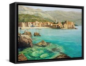 Bay Near Old Budva-kirilstanchev-Framed Stretched Canvas