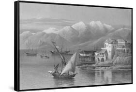 Bay of Beirut, Engraved by C. Cousen-John Douglas Woodward-Framed Stretched Canvas