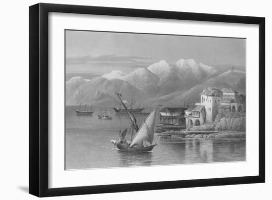 Bay of Beirut, Engraved by C. Cousen-John Douglas Woodward-Framed Premium Giclee Print