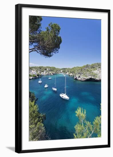 Bay of Cala Figuera, Majorca (Mallorca), Balearic Islands (Islas Baleares)-Markus Lange-Framed Photographic Print