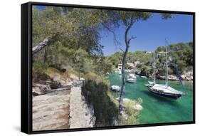 Bay of Cala Figuera, Majorca (Mallorca), Balearic Islands (Islas Baleares)-Markus Lange-Framed Stretched Canvas