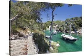 Bay of Cala Figuera, Majorca (Mallorca), Balearic Islands (Islas Baleares)-Markus Lange-Stretched Canvas