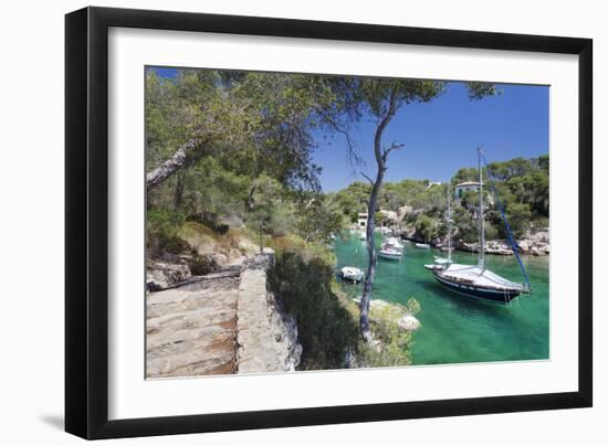 Bay of Cala Figuera, Majorca (Mallorca), Balearic Islands (Islas Baleares)-Markus Lange-Framed Photographic Print