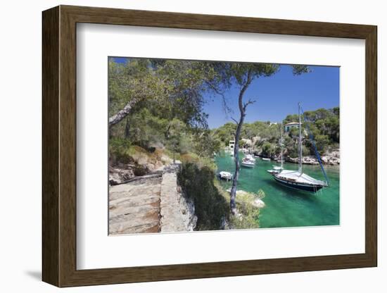 Bay of Cala Figuera, Majorca (Mallorca), Balearic Islands (Islas Baleares)-Markus Lange-Framed Photographic Print