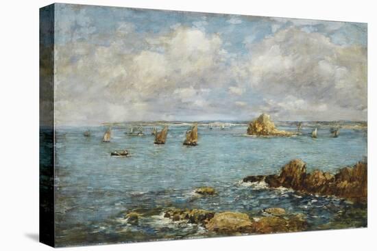 Bay of Douarnenez-Eugène Boudin-Stretched Canvas