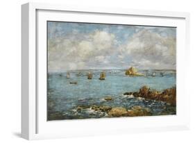 Bay of Douarnenez-Eugène Boudin-Framed Giclee Print