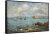 Bay of Douarnenez-Eugène Boudin-Framed Stretched Canvas