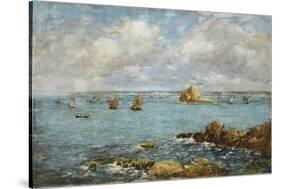 Bay of Douarnenez-Eugène Boudin-Stretched Canvas