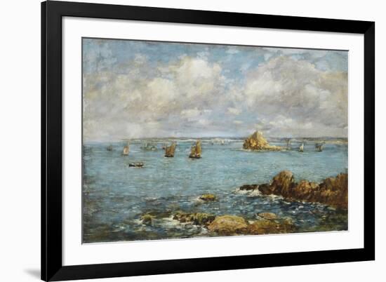 Bay of Douarnenez-Eugène Boudin-Framed Giclee Print