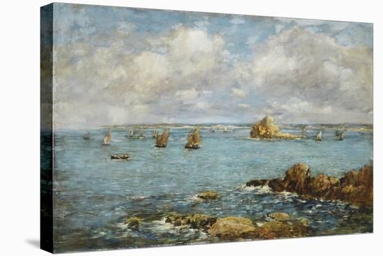 Bay of Douarnenez-Eugène Boudin-Stretched Canvas