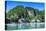 Bay of El Nido with Outrigger Boats, Bacuit Archipelago, Palawan, Philippines-Michael Runkel-Stretched Canvas