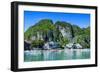 Bay of El Nido with Outrigger Boats, Bacuit Archipelago, Palawan, Philippines-Michael Runkel-Framed Photographic Print