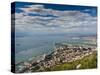 Bay of Gibraltar and Gibraltar Town from the Top of the Rock, Gibraltar, Europe-Giles Bracher-Stretched Canvas