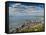 Bay of Gibraltar and Gibraltar Town from the Top of the Rock, Gibraltar, Europe-Giles Bracher-Framed Stretched Canvas