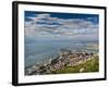 Bay of Gibraltar and Gibraltar Town from the Top of the Rock, Gibraltar, Europe-Giles Bracher-Framed Photographic Print