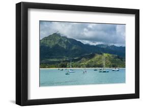 Bay of Hanalai on the Island of Kauai, Hawaii, United States of America, Pacific-Michael Runkel-Framed Photographic Print