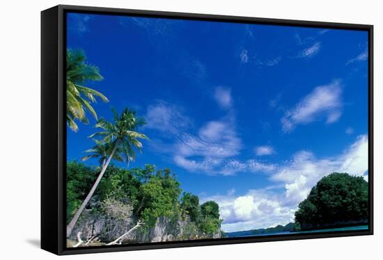 Bay of Honeymoon Island, World Heritage Site, Rock Islands, Palau-Stuart Westmoreland-Framed Stretched Canvas