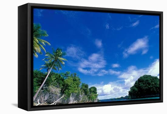 Bay of Honeymoon Island, World Heritage Site, Rock Islands, Palau-Stuart Westmoreland-Framed Stretched Canvas